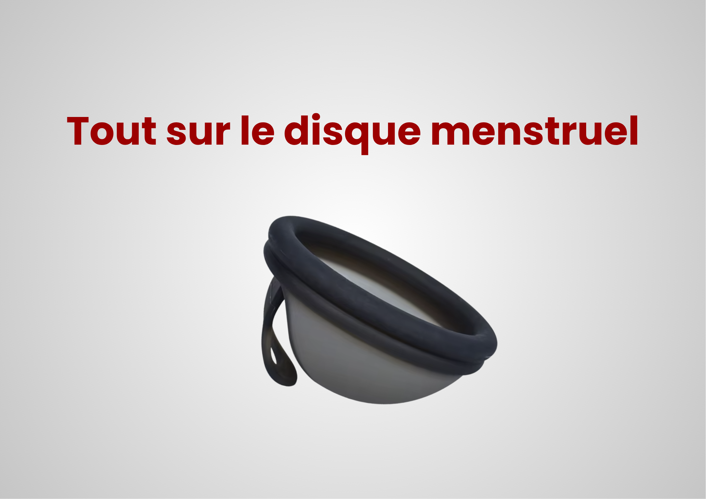Disque menstruel : l'évolution de la cup. Image