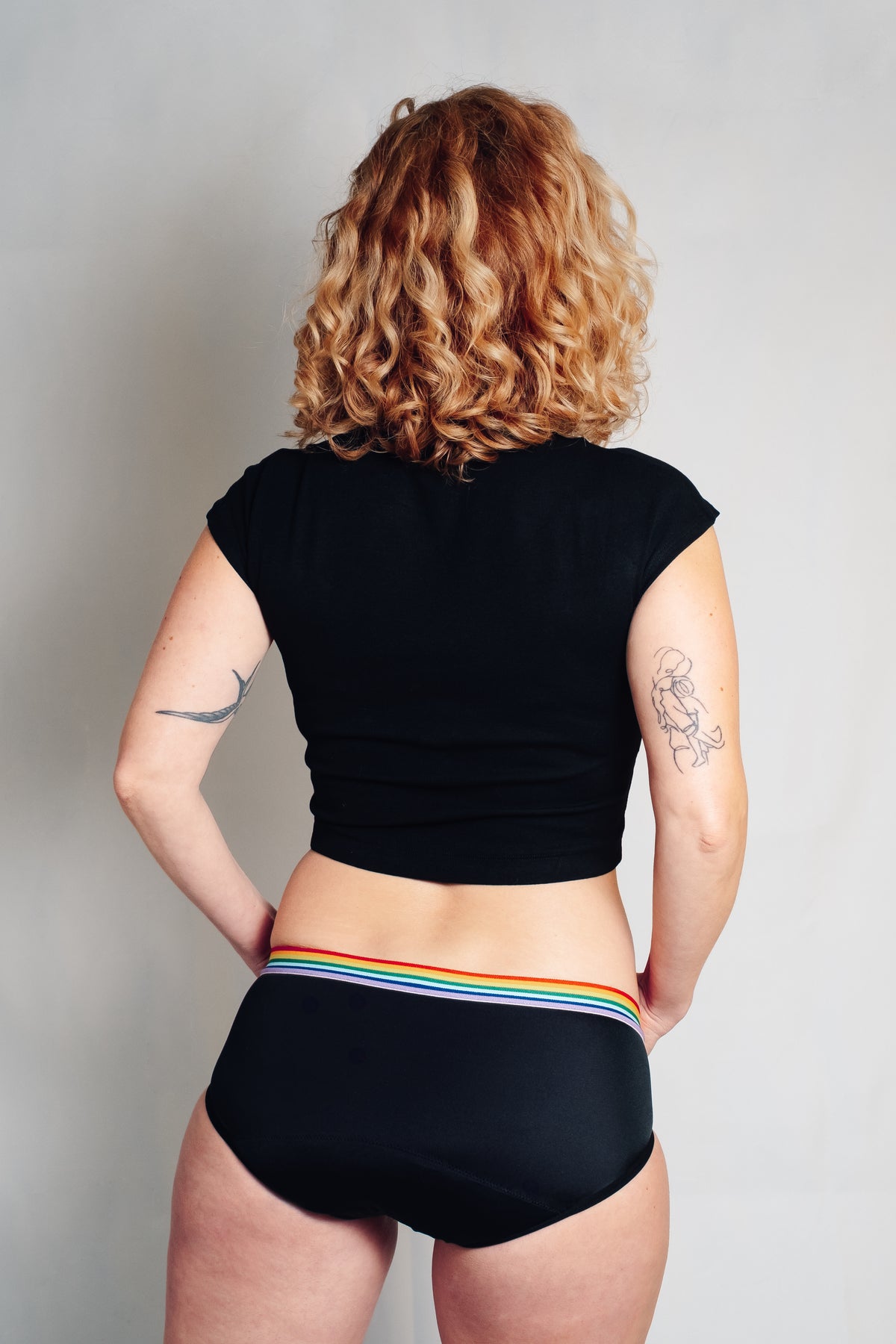 La Funky portée – culotte menstruelle avec élastique aux couleurs LGBTQ+, confortable et colorée