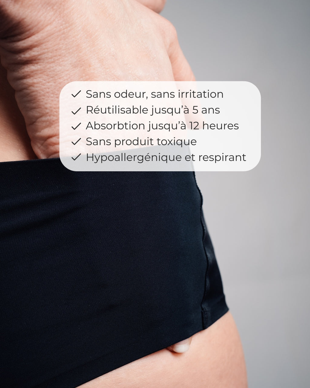 L’Invisible, la culotte menstruelle invisible sous tes vêtements, imparable contre les fuites